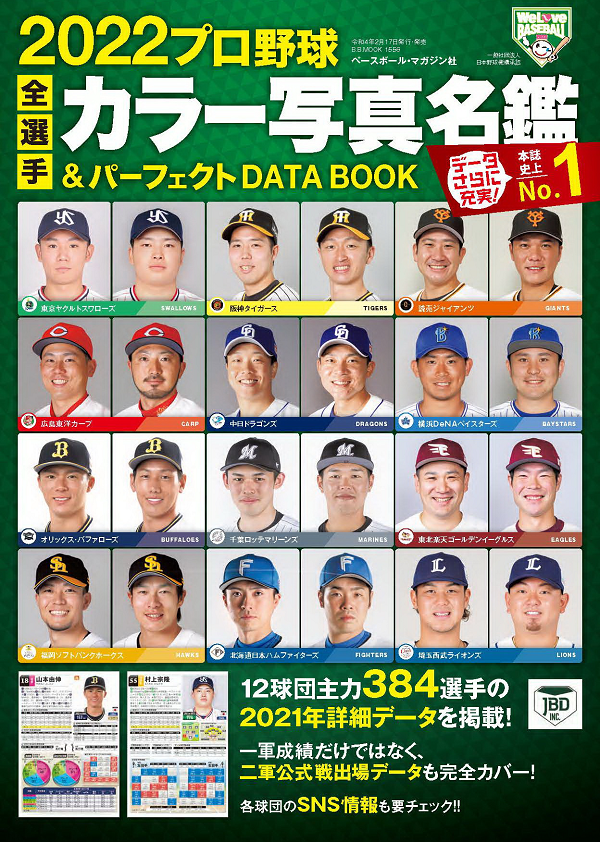 2022プロ野球全選手
カラー写真名鑑&
パーフェクトDATA BOOK