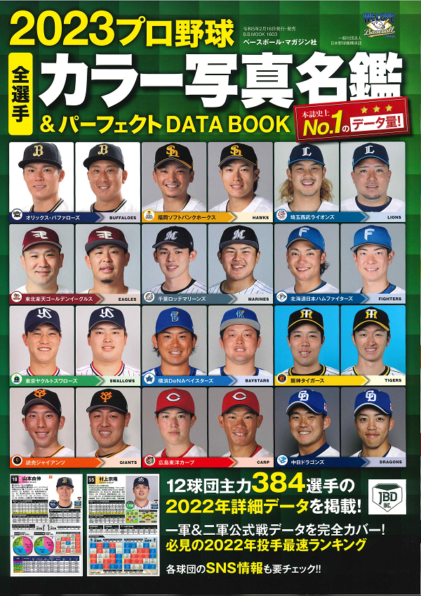 2023プロ野球全選手
カラー写真名鑑&
パーフェクトDATA BOOK