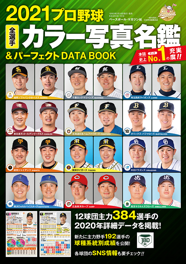 2021プロ野球全選手
カラー写真名鑑&
パーフェクトDATA BOOK