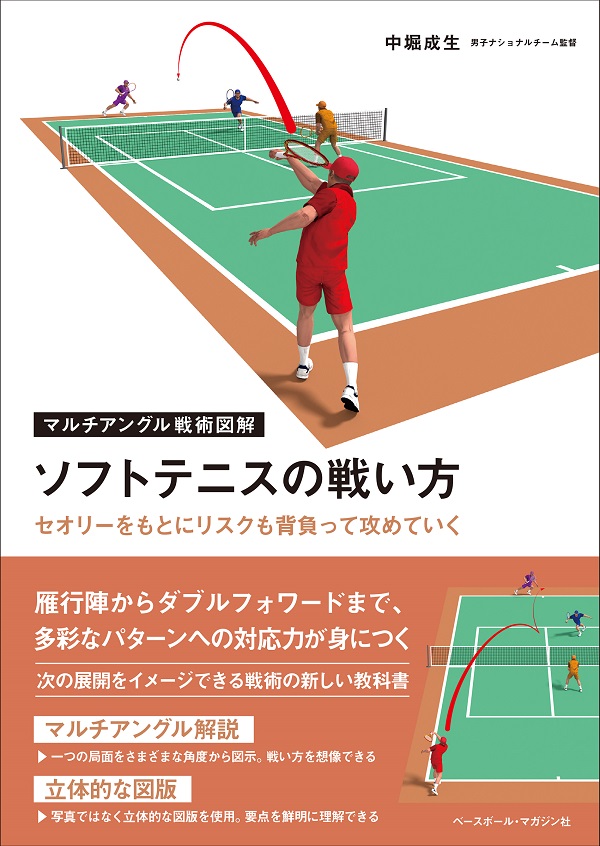 マルチアングル戦術図解
ソフトテニスの戦い方
セオリーをもとに
リスクも背負って攻めていく