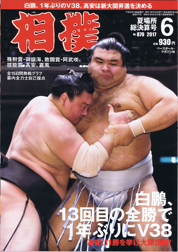 相撲 6月号 夏場所総決算号